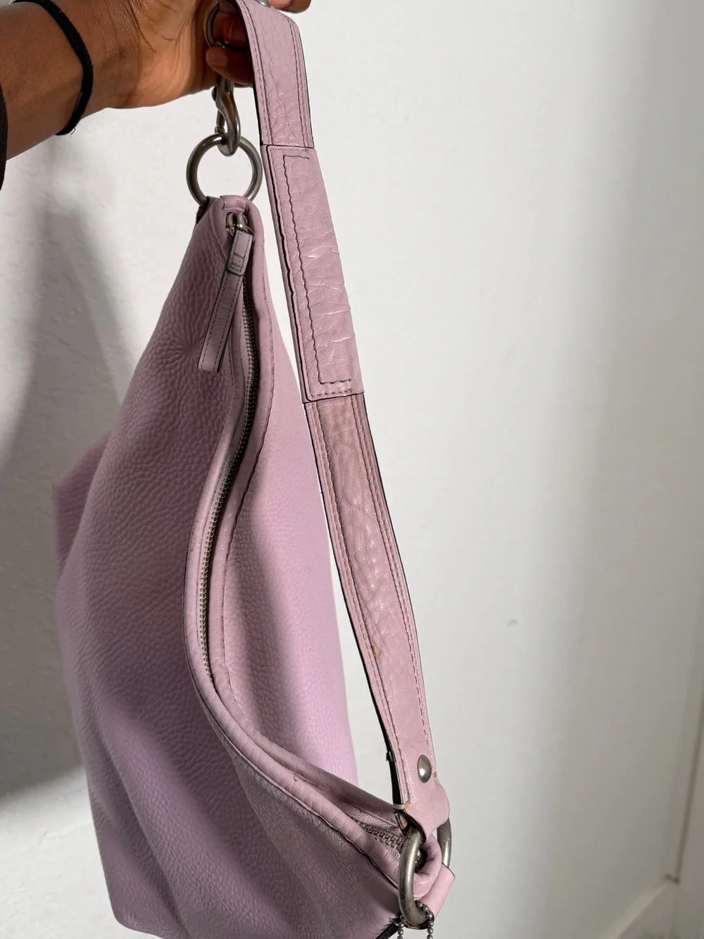 Vintage Coach Sarah Hobo Bag F13094 Leather Shoulder Purse Y2k Lavender
